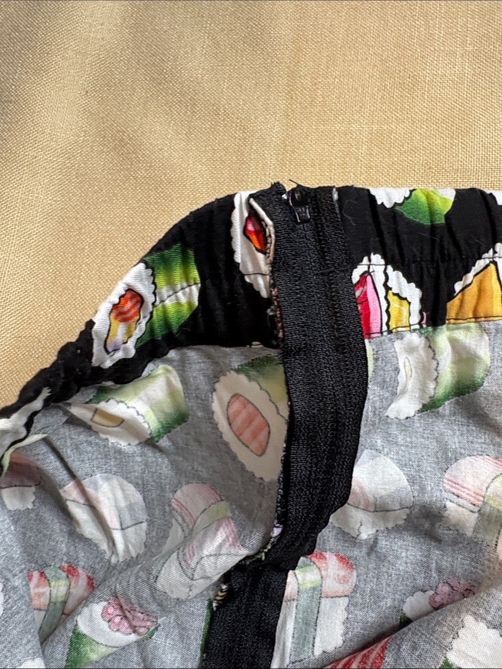 Retrolicious Black Sushi Print Circle Skirt - Picture 3 of 5
